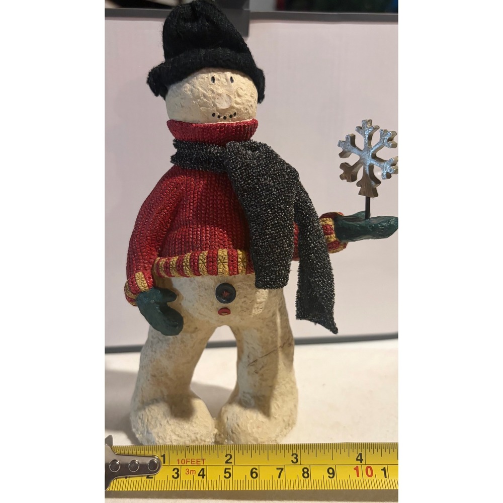 Russ Berrie Sno-Day Memories Catching Sno-Flakes Snowman Figurine 16868